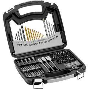 fathersdaygift  VEVOR Drill Bit Set, 101 Pieces Drill and Driver Bit Set, Screwdriver Bit Set Suitable for Wood Metal Cement Drilling and Screw Driving, Drill Bit Sets Combo Kit Assorted in Organized Carrying Case