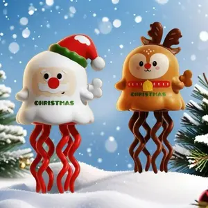 Santa Claus Elk-2PC  Christmas Elk Wind-Up TwistToy Creative Fidget Sensory Toys for KidsParty Favors and Education,Birthday, Halloween, New Year Choice Cute Dancing Holiday toy Set gift