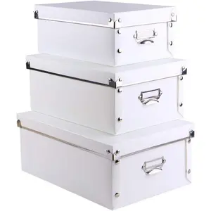 Decorative Storage Boxes with Lids,Water-Proof Storage Bins for Shoes,Clothes,Office …