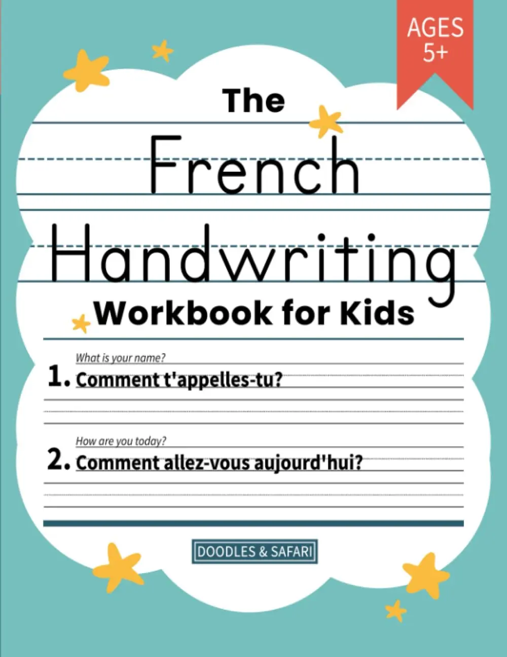 French Handwriting Practice Book for Kids: Bilingual Language Learning andWriting Workbook for Kindergarten, 1st, 2nd, 3rd and 4th Grade | Trace ... inFrench (Learning French Workbooks)