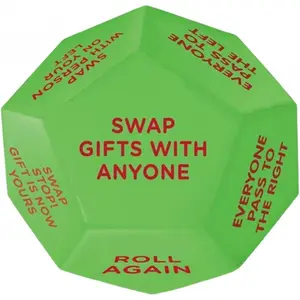 Santa Swap Gift Exchange Dice, 2025 New-Exchange Dice Game, Christmas Dice Gift Exchange,12 Different Sides-Pu Material,Christmas Group Party Game, Durable