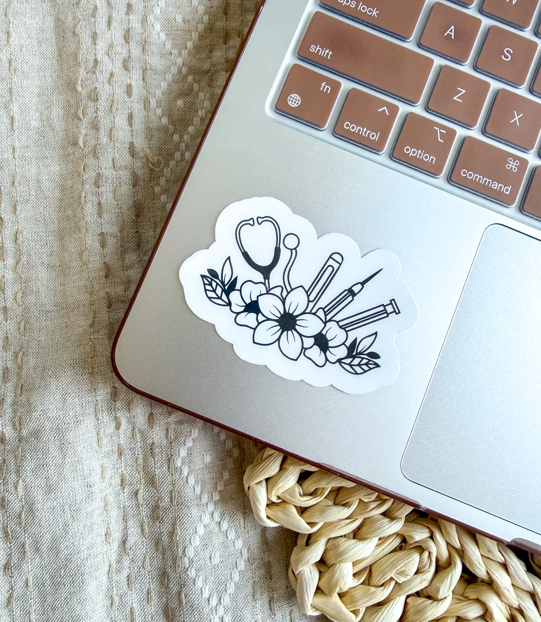 Wildflower Nurse Matte Sticker - Floral Nurse Sticker - Nurse Appreciation Gift - Boho Nursing Decal - Healthcare Nursing Gift