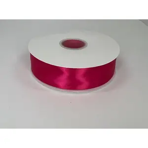 1 1/2" hot pink Ribbon single face Satin 100 Yds