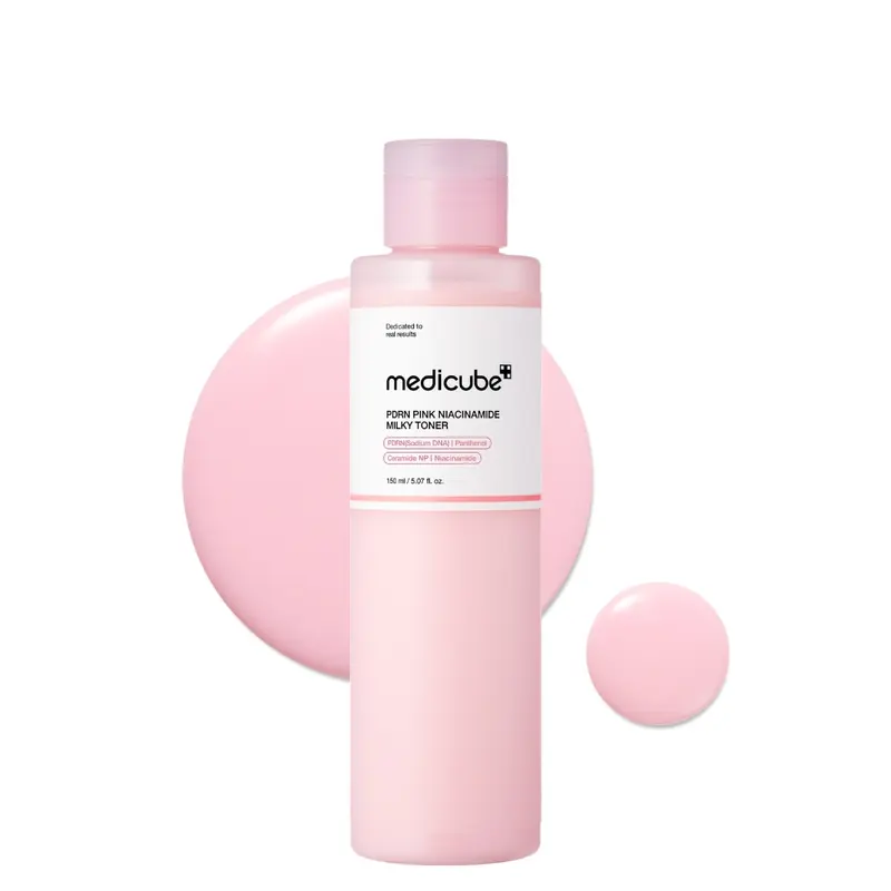 [medicube] PDRN Pink Niacinamide Milky Toner for Hydrating, Moisturizing, Soothing, Ceramide, Peptide, Glass Glow Skin, Korean Skincare