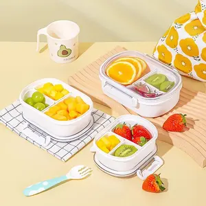 Fruit Box, Elementary School Lunchbox, Portable Food Storage Container, BPA-Free Plastic Organizer, Ideal for Kids' Snacks & Meals