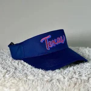 Texian Pride "Texas" Pickleball Visor Hat in Solid Navy - Embroidered Design