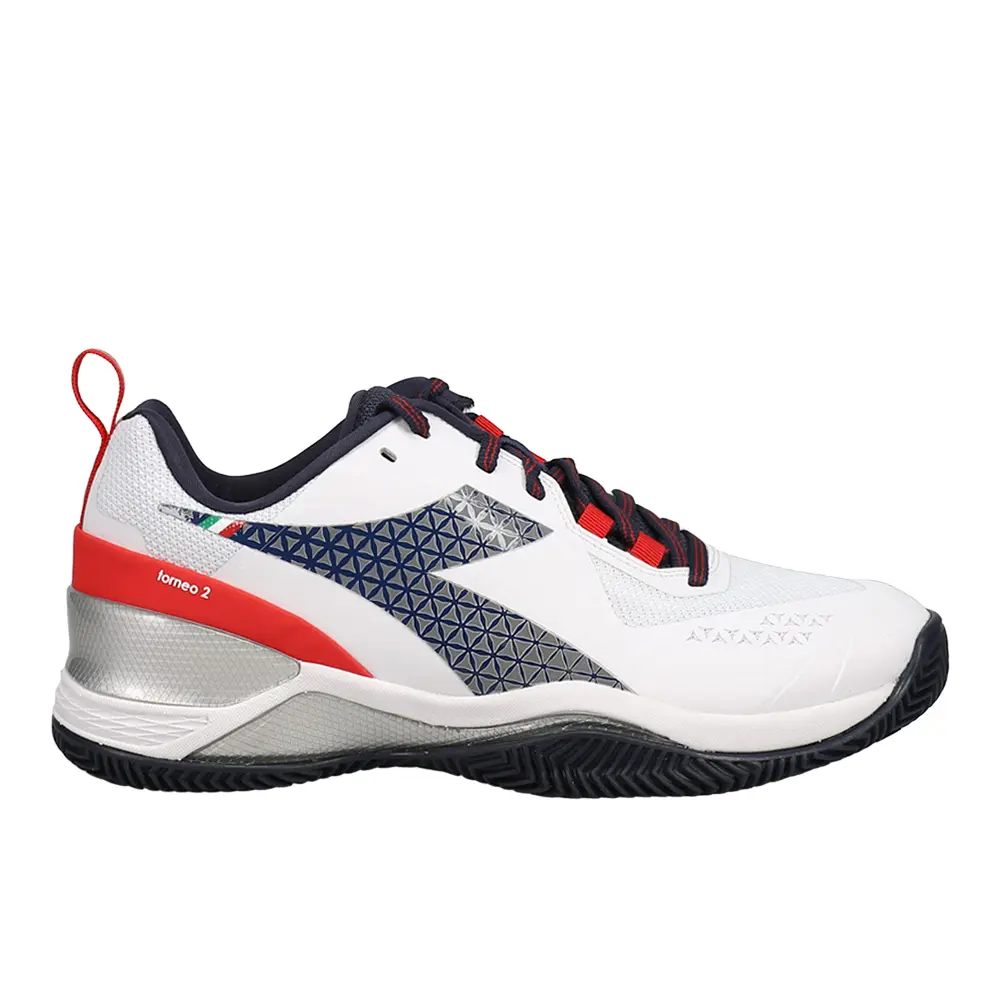diadora Mens Blushield Torneo 2 Clay Tennis Sneakers Shoes - White