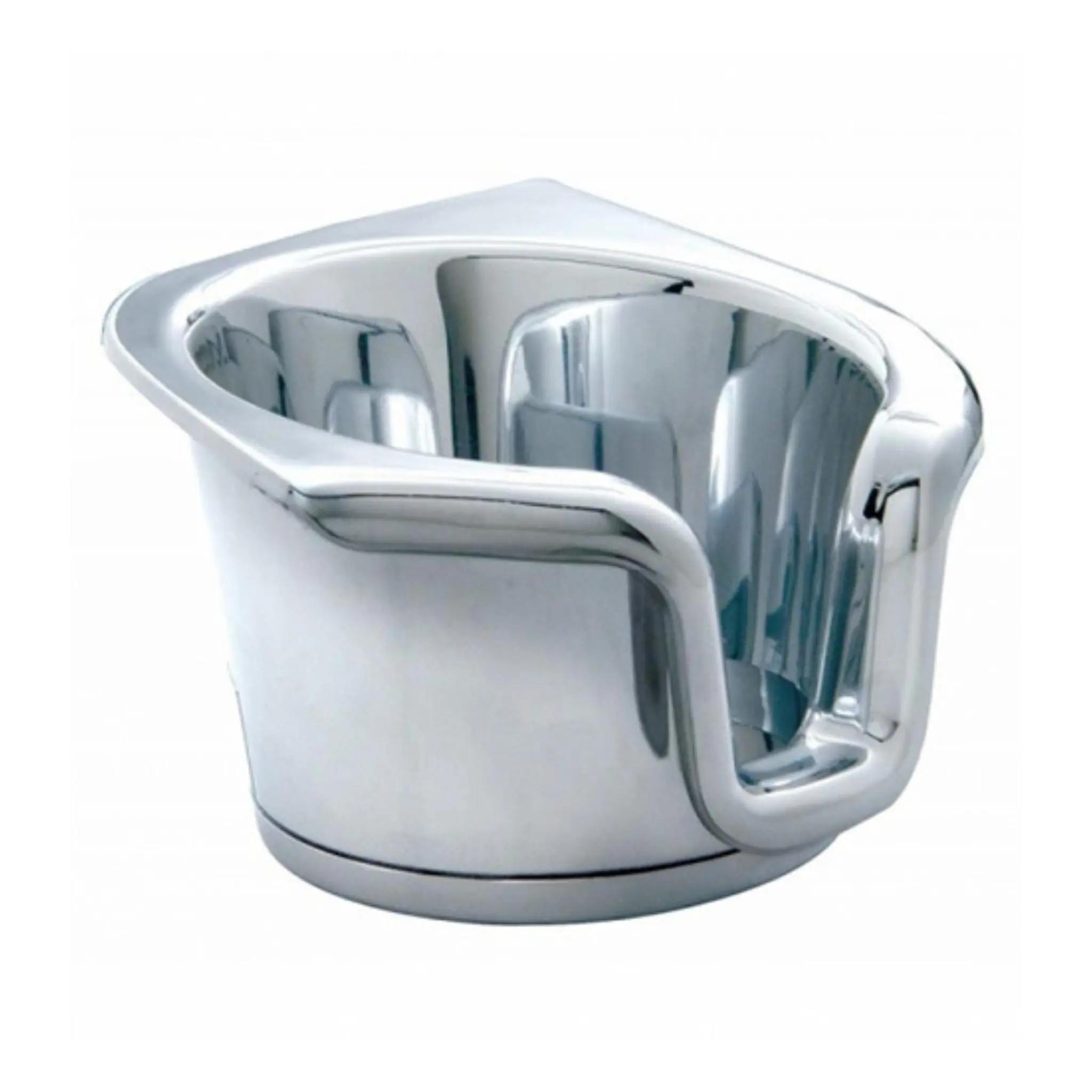 United Pacific Snap-In Chrome Plastic Cup Holder, Triple Chrome Plated Durable Auto Accessory, Direct Snap-In Replacement for Peterbilt