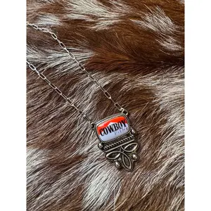 Cowboy Killer Boot Stitch Necklace