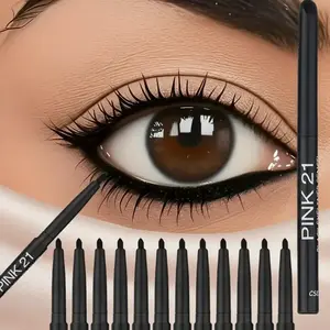 12pcs Waterproof Beachproof Eyeliner Set, Longwear Eye Liner, Long-Lasting Sweatproof Formula, Smudge Resistant, Perfect Winged Look, Easy Glide Application, Eyeliner Pencil Set