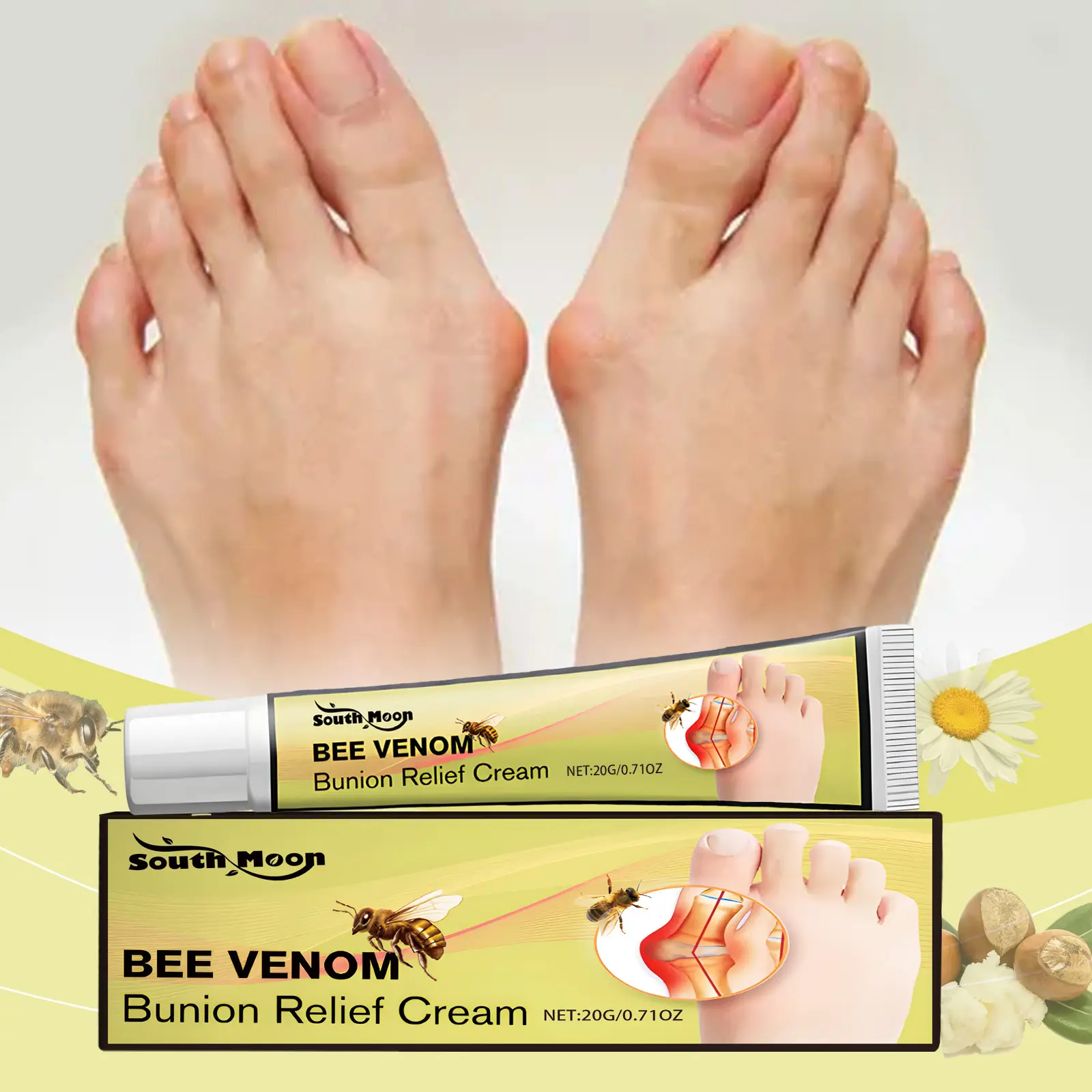 SOUTH MOON Thumb Tacky Relief Cream – Foot Hallux Valgus (Bunion) Relief, Joint Pain Relief, Circulation-Promoting Care Cream