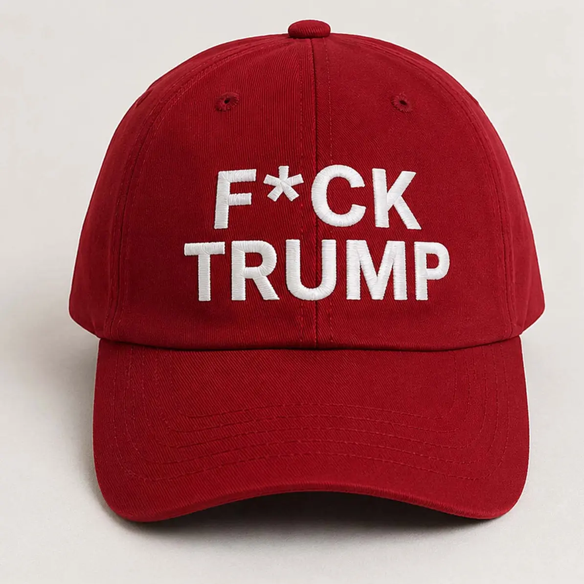 F*CK TRUMP Embroidered Baseball Cap, Anti-Trump Political Statement Hat Embroidered Baseball Cap Custom Thread Color Vintage Soft Cotton Adjustable Hat Trendy Streetwear Gift for Men & Women
