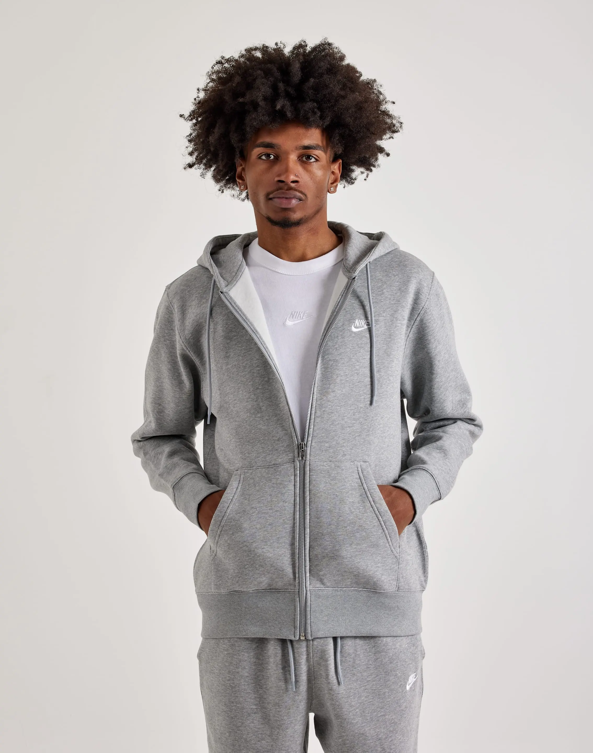 Mens Nike Club Full-Zip Fleece Hoodie