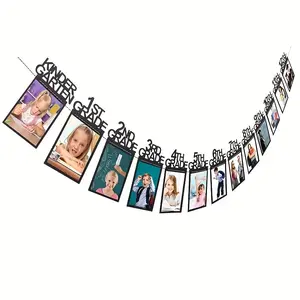Graduation Photo Pull Flags Graduation Banner Set of 13 Pieces, Kindergarten to Grade 12, Memorial Photography, Wall Decoration, Party Supplies, Grad Party Decorations
