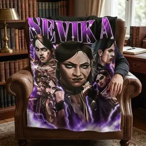 Sevika Jayce Caitlyn Viktor Vi Jesus Arcane Blanket, Soft Spring/autumn Throw for Sofa, Travel, Bed, Stylish Room Decor for Men