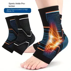 2pcs Outdoor Compression Knit Ankle Braces, Warm Running Fitness Support, Stabilize Ankles, Shock Absorption, Unisex Sports Gear