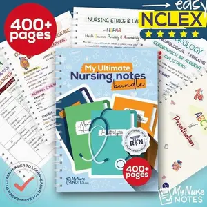 Ultimate Nursing Success Bundle: 400+ Page Handwritten Notes by an RN -  Designed to Help You Ace Nursing School