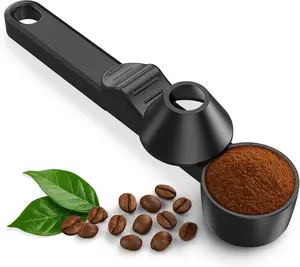 Coffee Scoop Funnel for Reusable K Cup Refillable Pods Mess-Free Measuring Spoon 2 TBSP Capacity for Ground Coffee Protein Powder Tea Funnel Design without Spilling 1 Black Kitchen Utensils Bottle Line Measure Seasoning Smooth Handy Hanging Smoother