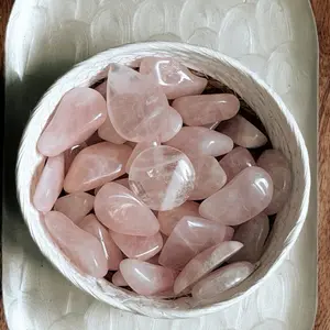 Rose Quartz Worry Stones & Tumbles - Smooth, Polished, and Natural