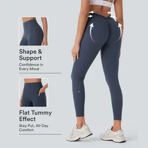 Halara UltraSculpt High Waisted Tummy Control Butt Lifting Ruched Pocket Shaping Yoga Leggings
