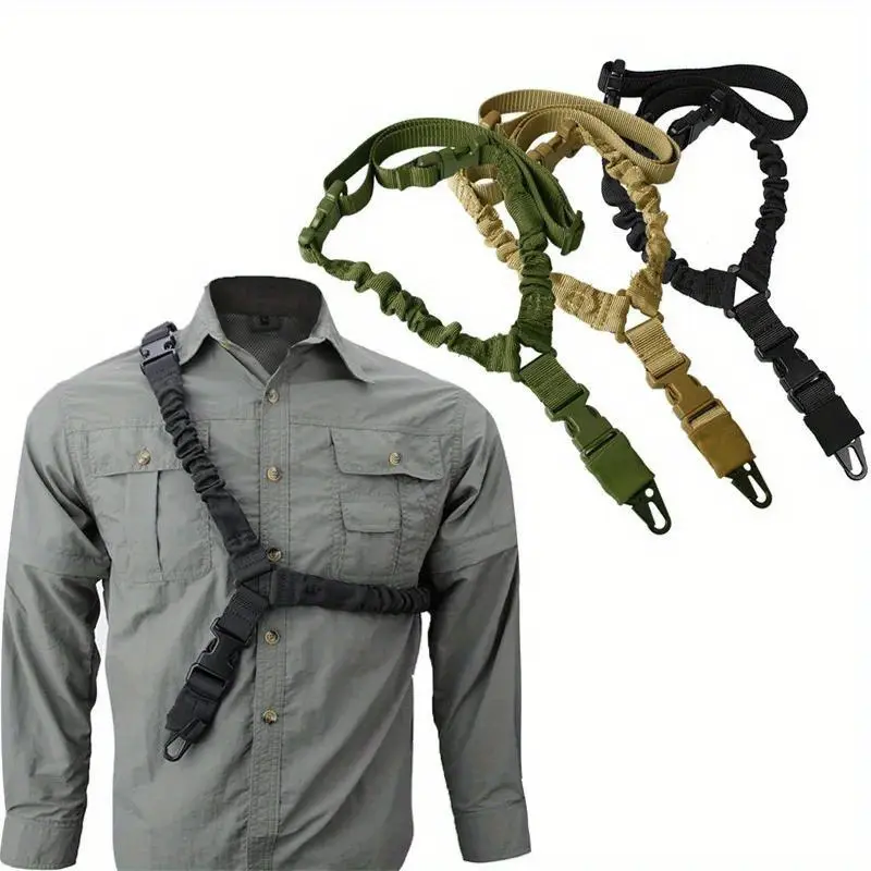 Heavy-Duty Single Point Sling, Tactical Rope Shoulder Strap for Outdoor & Climbing, Features Metal Buckle for a Secure Fit, Heavy-Duty Rope, Single Point Design, 1 Piece, Versatile Addition, Strong Rope Slings & Runners