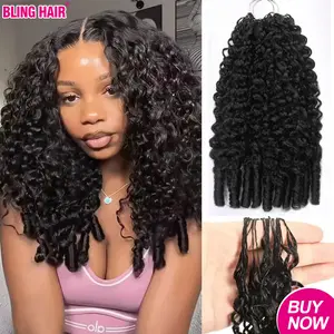 Burmese Curly Crochet Hair Human Hair Extensions Miracle Knots Pre-Separated 50g/Pack (32-38 Strands Per Pack）– Knotless Boho Braids, 4-5 Packs for Full Head, Multiple Curly & Wave Textures Protective Hairstyles For Black Women #SummerVibes