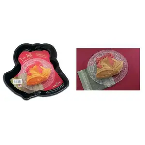 CrazyCoolBuys Nordicware Aluminum Holiday Twin Bells Cake Baking Pan Bake Bread Sheet Mold
