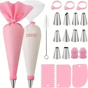 40pcs Stainless Steel Cake Decorating Tools Set - Includes Piping Bags, Tips, and Accessories for Baking and Decorating Cakes, Perfect for Christmas, Halloween, and Thanksgiving, Cake Decorating Supplies, Sewing Machine Accessorie, Sewing