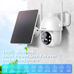 Seevision 4G LTE Solar Security Cameras /SeeVision Solar WIFI Security Camera with Spotlight Outdoor 3MP 2K Camera , PIR Motion Detection,Siren,Color Night Vision, SD/Cloud Storage (SIM Card Included) Cable