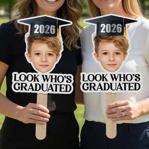 Graduation 2026 Big Heads on a Stick, Face on a Stick, Graduation Fan, Class of 2026, Personalized Graduation Fan Handheld,Gift for Graduate, Graduation Decorations 2026 Gifts