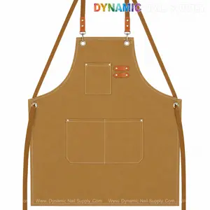 Unisex Professional Apron Oversized Pockets, Cotton Canvas Cross Back - Adjustable One Size