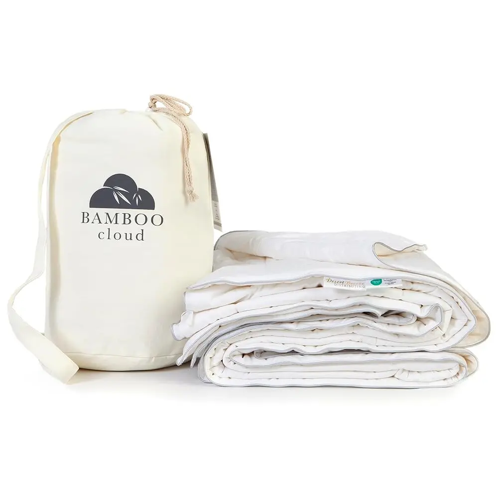 Bamboo Bliss Cooling Comforter, King Size Duvet, Lightweight & Breathable Summer Quilt