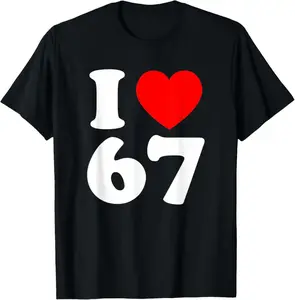 100% Cotton I Love 67 Year Old 67th Birthday Party Anniversary Retro 80s Vintage T-Shirt Classic Fit Rib Collar OEKO-TEX Certified all-season comfort fit Apparel Fitted Menswear Top Green Oversized