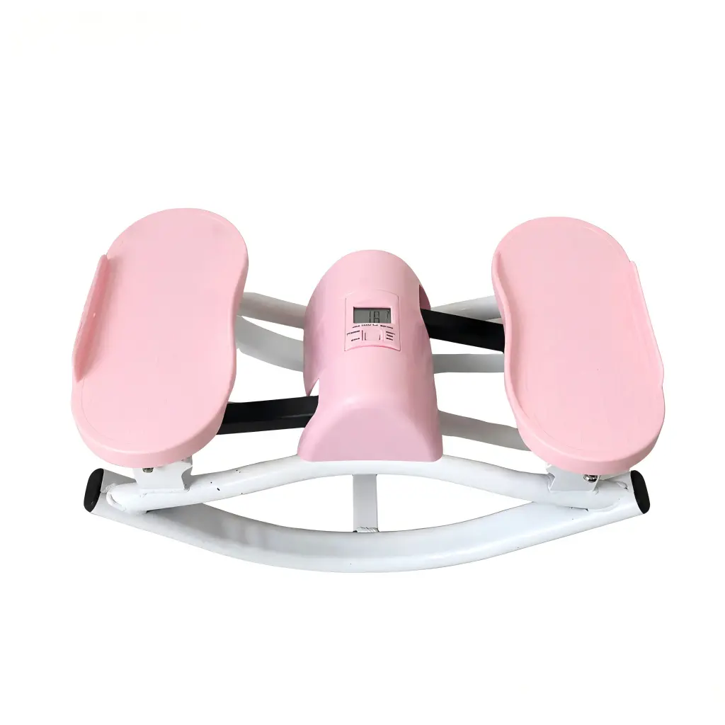 Compact Under Desk Stepper for Home Office - Quiet Pink Twist Stepper Machine, Lightweight Portable Fitness Equipment for Daily Active Movement & Leg Workout