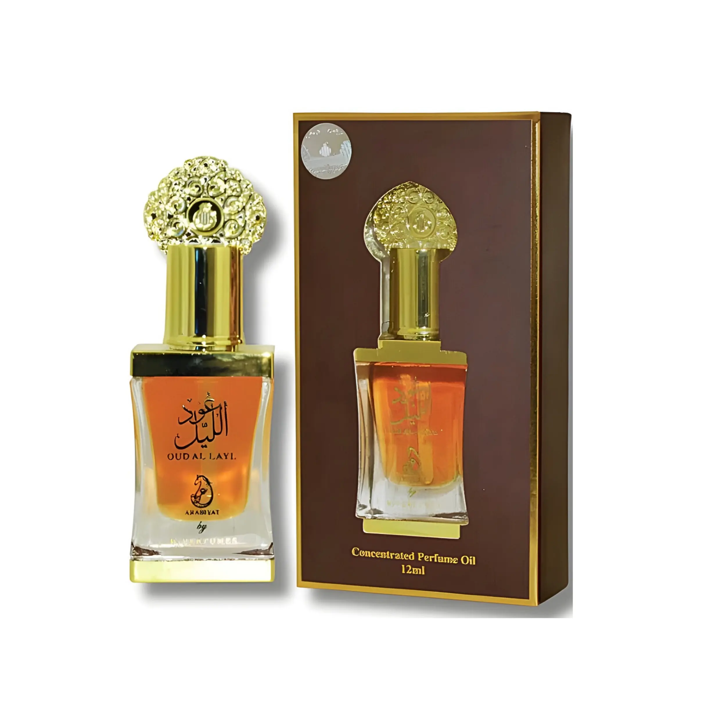 Arabiyat Oud Al Layl Concentrated Perfume Oil - Unisex Arabic Perfume Unisex Fragrance, 0.4 fl oz (12ml) Arabian EDP, Long-Lasting Oriental Spicy Blend with Oud & Amber, Musk Woody Finish, Made for Evening Wear, Adult Aromatic Amberwood Scent, Edp Liquid,