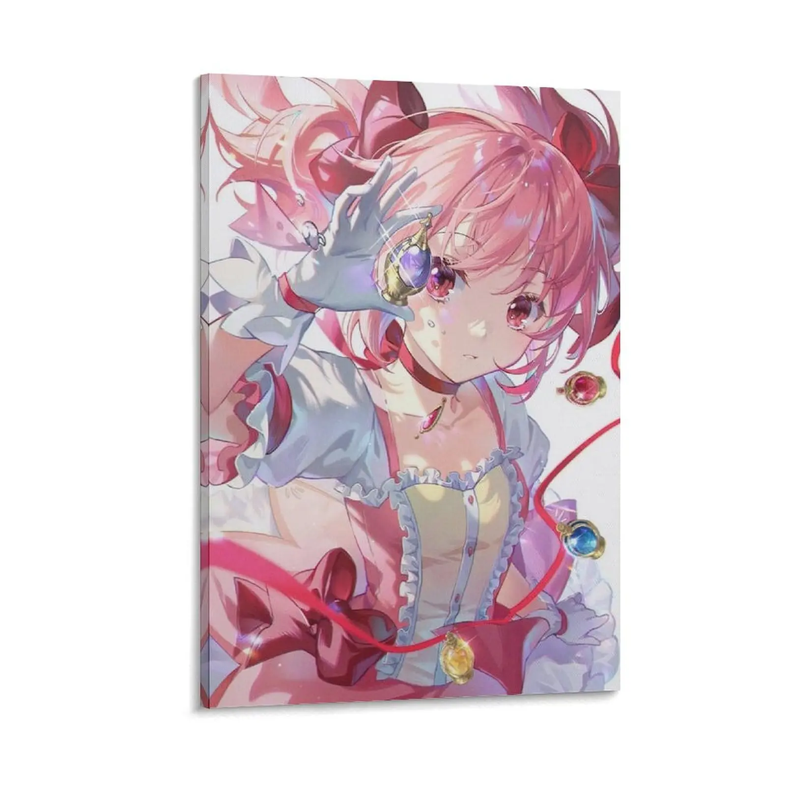 Puella Magi Madoka Magica Anime Artistic Canvas Print, Wood Framed Wall Decoration for Bedroom, Office, Home Decor Gift Ornament