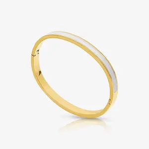 EVRY JEWELS Gold or Silver Plated Women's Cosmic Glow Bangle Bracelet