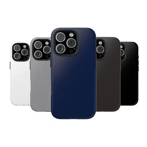 Basic Solid Color Minimalist Case for iPhone 16 15 14 13 12 11 - Navy Blue, Grey, Dark Grey, Black and White Color