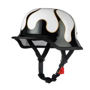 Vintage Motorcycle Helmet, Simple American Style Half Helmet, Daily Riding Commute Safety Hat, Retro Design Protective Gear