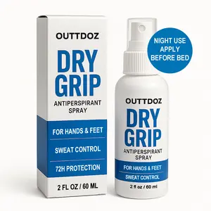 OUTTDOZ DryGrip Sweat-Control Anperspirant Spray for Feet | Sports Prep for Running & Hiking | Helps Feet Feel Drier, Fast-Dry