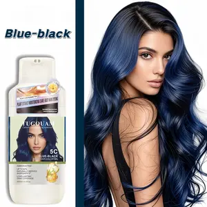 Blue-Black Hair Dye Shampoo｜Blue-Black Color - Ammonia-Free Formula with Plant-Based Ingredients - Easy Home Application - Salon-Quality Results - Fragrant Scent - Lasts Up to 12 Weeks Unisex Professional Hair Color Haircare