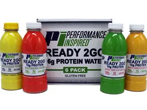 Performance Inspired Nutrition - Ready 2Go Protein - Gluten Free - 16 fl oz - Protein Water - 6 count case