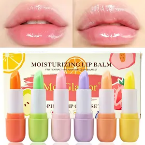 6Pcs MooGlamoicy Plant Based Lip Balm Set Long Lasting Deep Hydration Moisturizing Lipstick Natural Gentle Daily Lip Care Soothing Nourishing Makeup Cosmetics DealsForYouDays