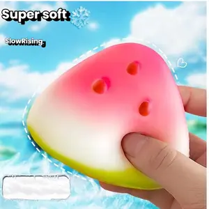 Novelty Watermelon Squeeze Toy - Super Soft Slow Rebound Sensory Toy, Cute Food Squishy Gift for All Ages BJD Doll with Ball Joints and Hand Set Jujutsu Gojo Nendoroid Figure