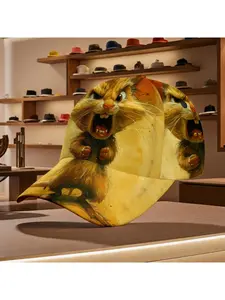 Cartoon Mouse Print Baseball Cap – Stylish All-Season Hat for Daily Wear & Casual Outfits, Perfect for Leisure & Trendy Looks