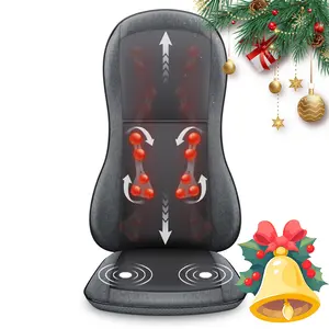 Comfier Shiatsu Full Back Massager with Heat 2D 3D Massage Seat Cushion 10 Nodes Rolling Kneading Chair Pads for Lower Back Gift for Men Women Daily Relaxing