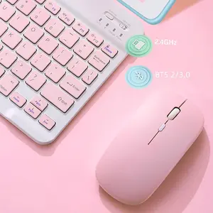 Wireless Mouse, Slim Silent Mouse, Quiet Mouse, Portable Mobile Optical Office Mouse with USB Receiver, Mouse for Notebook PC Laptop Computer MacBook