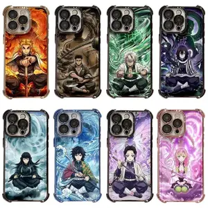 Hot Anime Demon S-Slayer Hashira Colorful Unique Artistic Phone Cases for iPhone 17,16,15,14,13,12,11,Pro,Max,Plus Phone Cover Shockproof Protective Cover Gift For Birthday Christmas Halloween