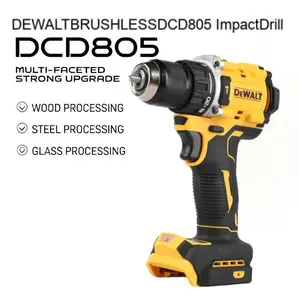 DEWALT DCD805 High Power Drill Multifunctional Cordless Power Tool With Stable Drilling Performance Suitable For Construction Renovation Professional Installation And Job Site Operation Tasks