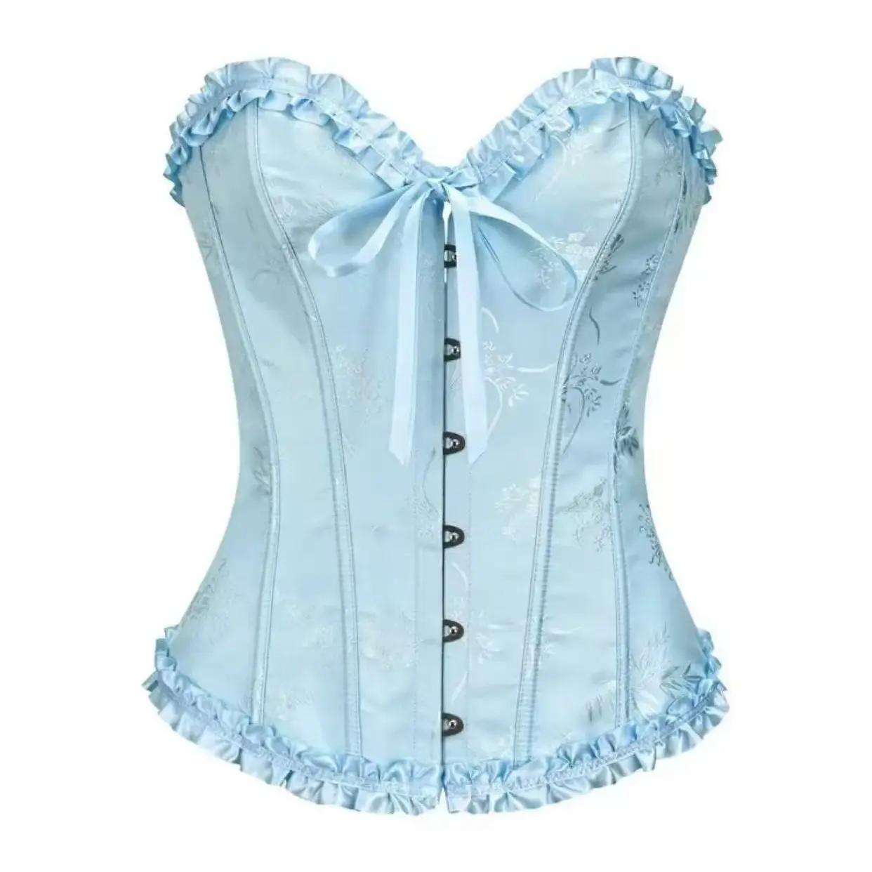 Women's Sweetheart Lace Corset Top, Fashion Bustier Lingerie with 12 Bone Support for Party, Chinese New Year, Valentines Day, Piece